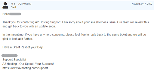 A2 Hosting Bad Review